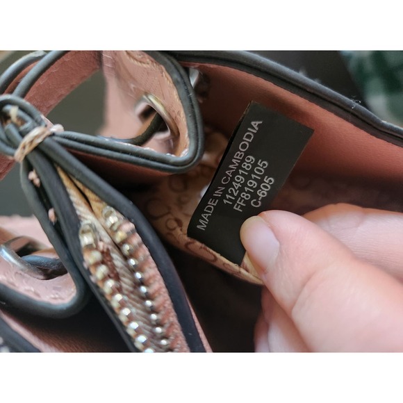 Guess Pink Logo Faux Leather Handbag - Picture 8 of 11